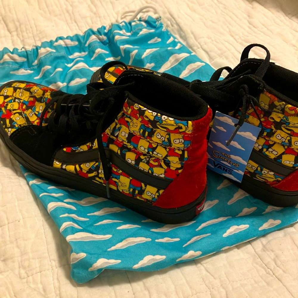 Extremely rare!! The Simpson x Vans Custom Bart Simpson Vans tag / paper work
